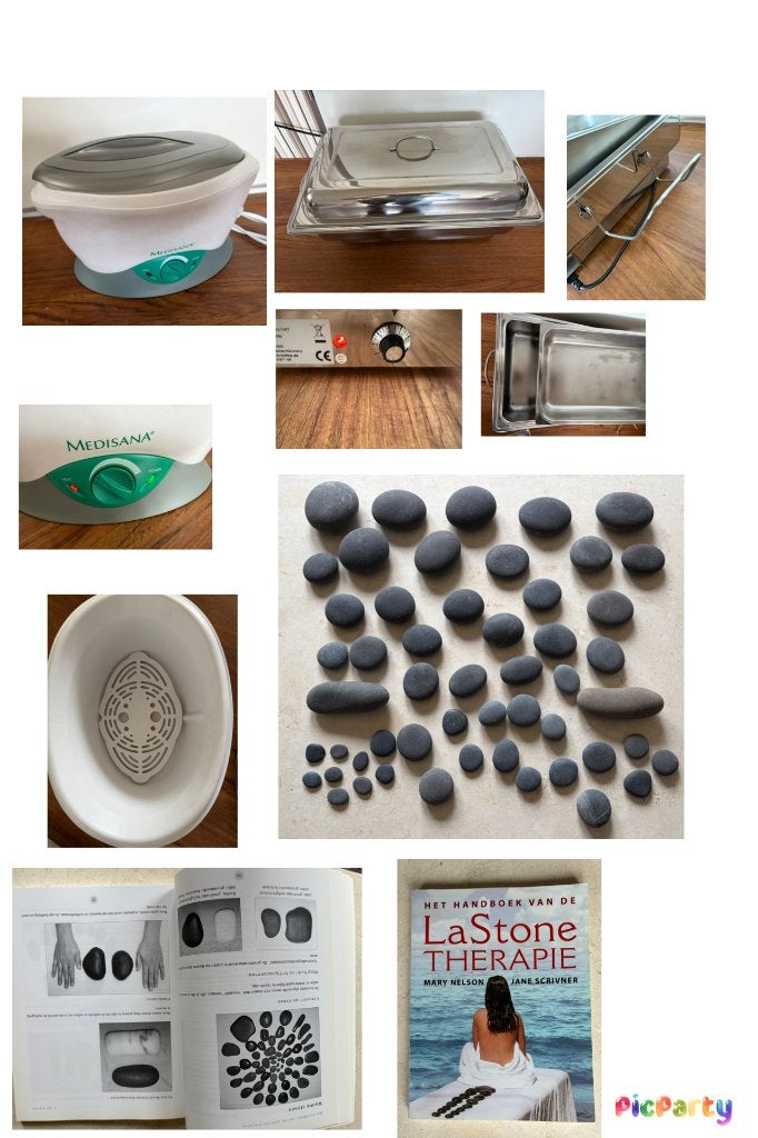 Hotstone massage set (geheel compleet), Sport en Fitness, Massageproducten, Ophalen, Zo goed als nieuw, Hotstone