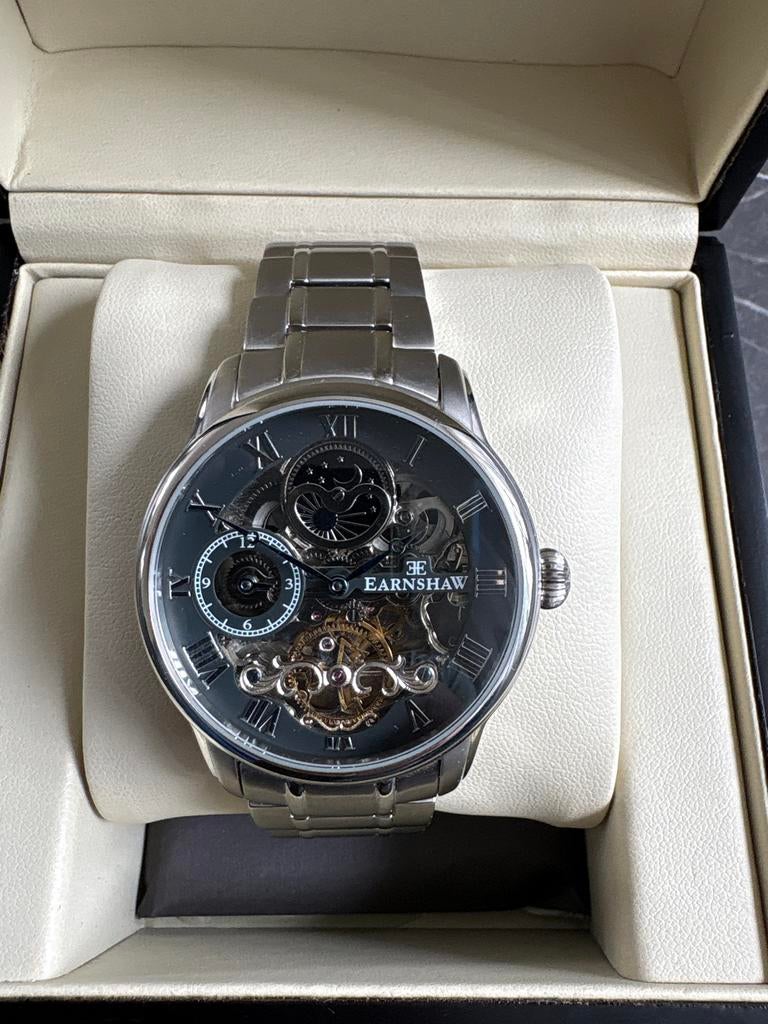 Earnshaw Skeleton Horloge - Automatisch, Staal, Sieraden, Tassen en Uiterlijk, Horloges | Heren, Overige merken, Staal, Polshorloge