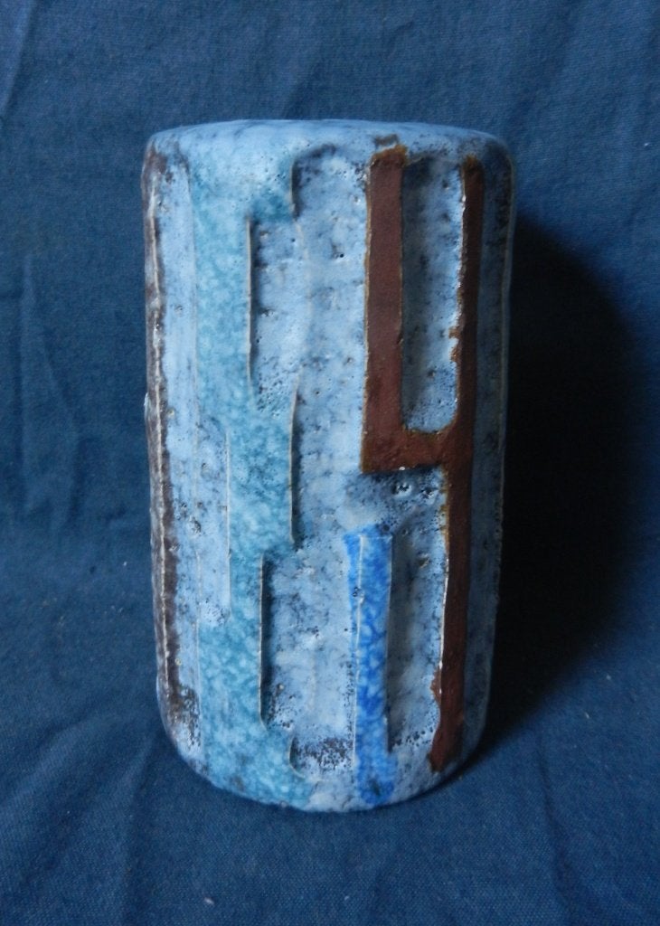 Mooi gekleurd jaren 70 vaasje D.0.K. DOK De oude Kruik 11,1, Ophalen of Verzenden