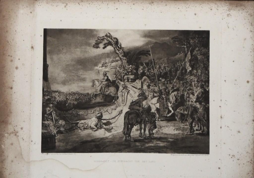 naar Rembrandt fotogravure "De Eendracht van het Land ",1911, Antiek en Kunst, Ophalen