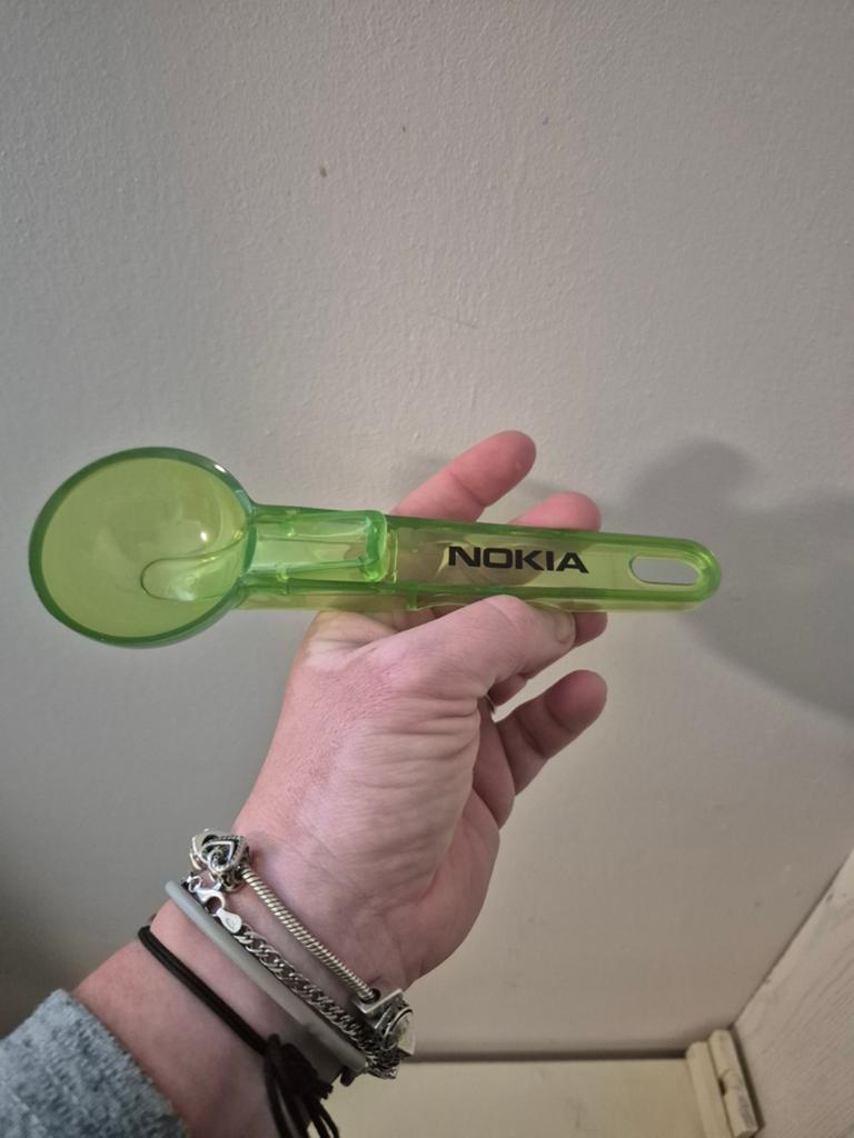 Nokia ijslepel - Groen - Promotioneel item, Ophalen of Verzenden, Gebruikt, Gebruiksvoorwerp