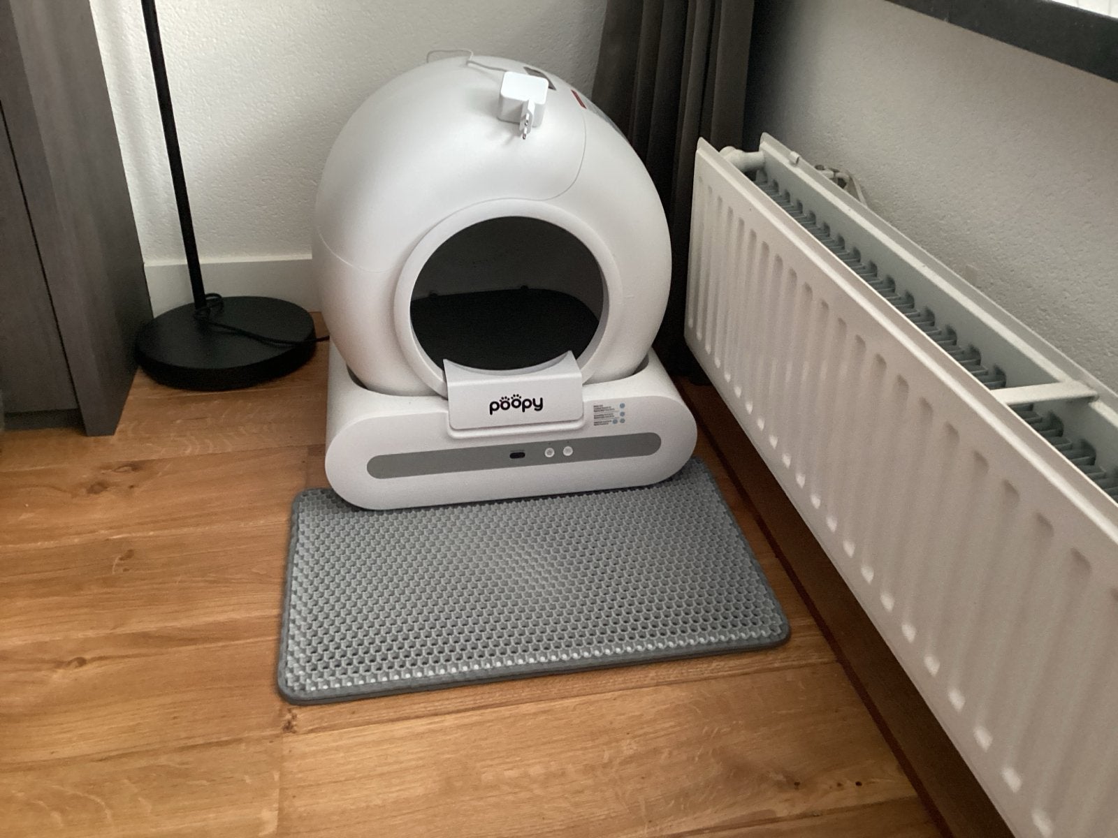 Poopy zelfreinigende kattenbak, Ophalen, Zelfreinigend, Zo goed als nieuw, Open