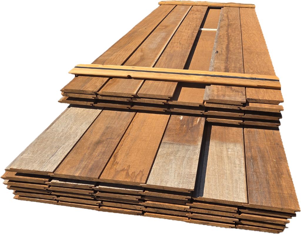 26.8 m2 Hardhout Rabat - Fijnbezaagd - nr: HP125