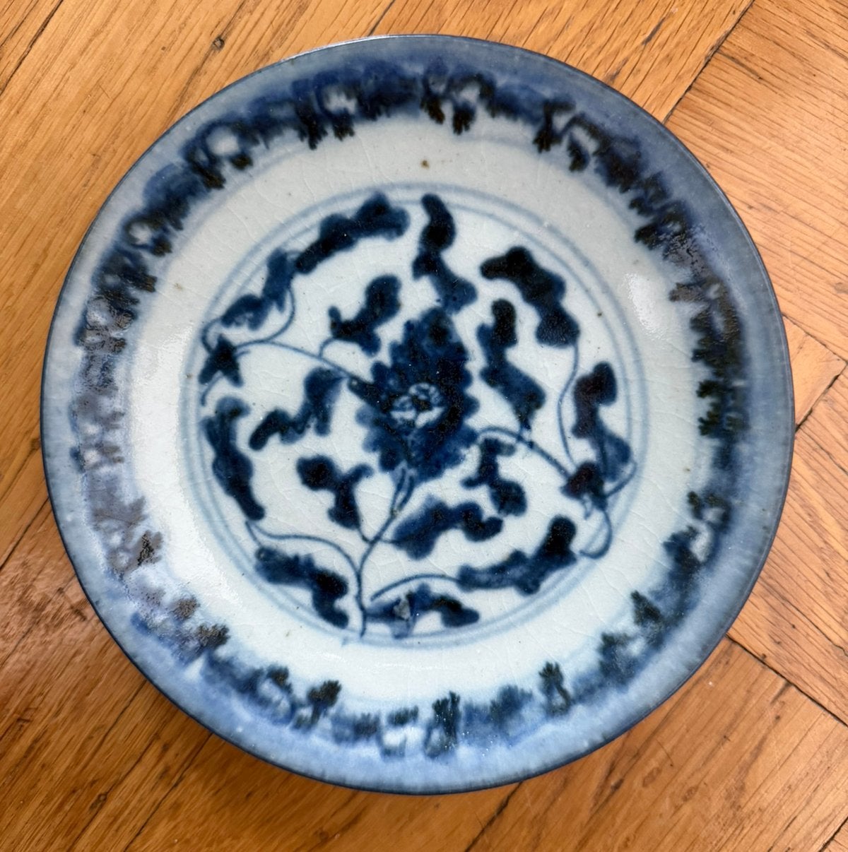 Chinees blauw wit schotel 151 mm, Antiek en Kunst, Ophalen of Verzenden