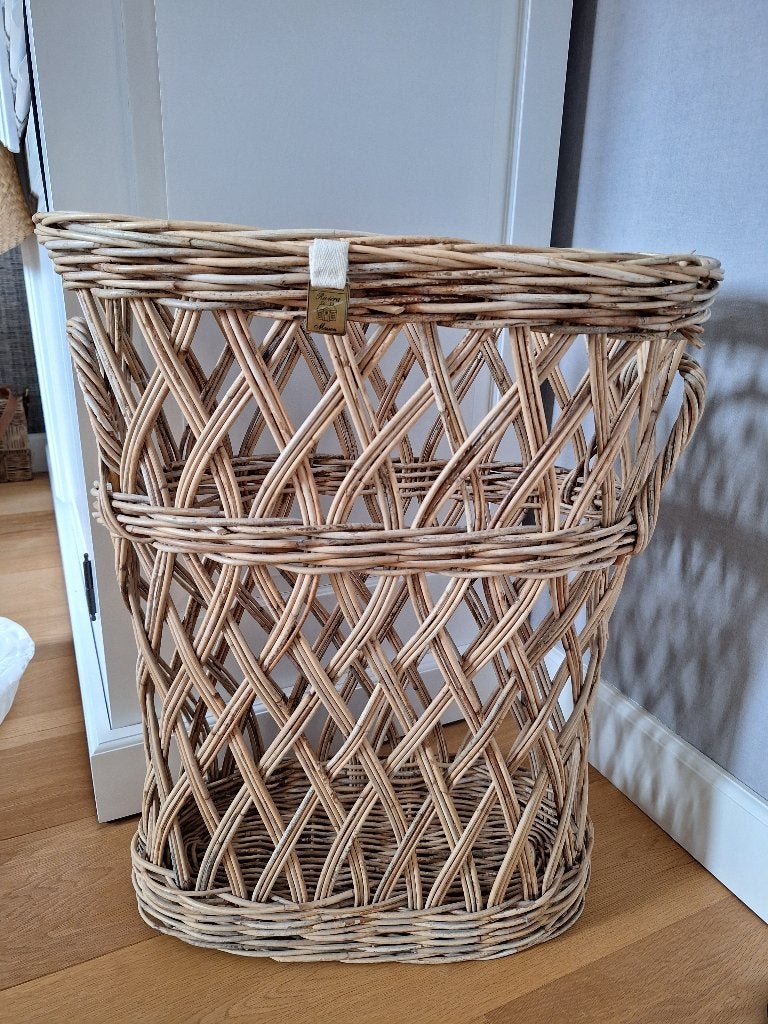 Riviera Maison rattan rieten mand / paraplumand, Ophalen, Zo goed als nieuw, Riet