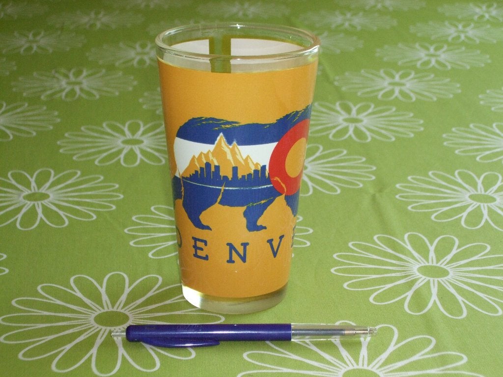 Groot glas Denver Colorado, Ophalen of Verzenden, Zo goed als nieuw