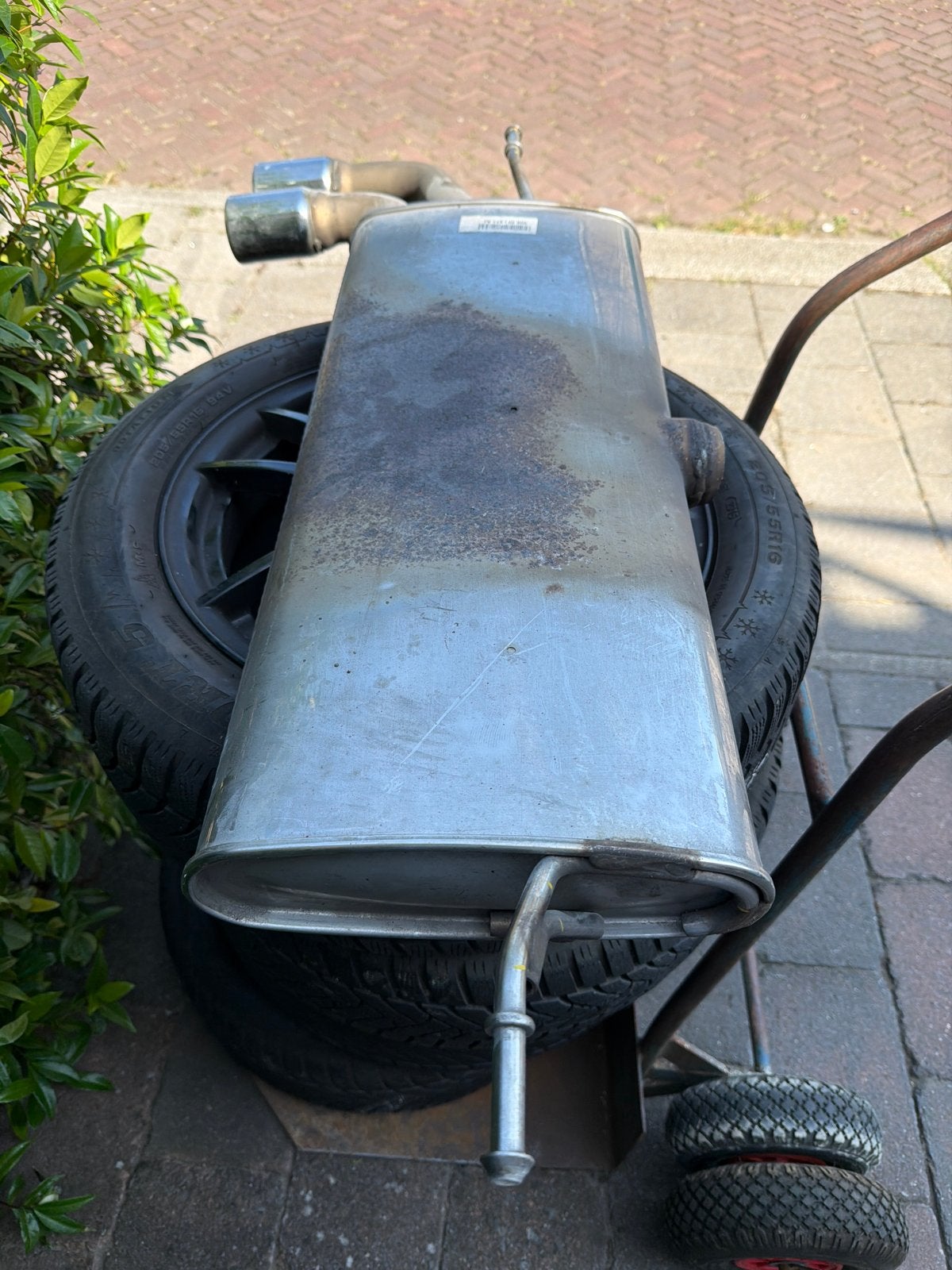 VWAG Uitlaatdemper met dubbele uitlaat - Gebruikt, Ophalen of Verzenden, Gebruikt, Volkswagen