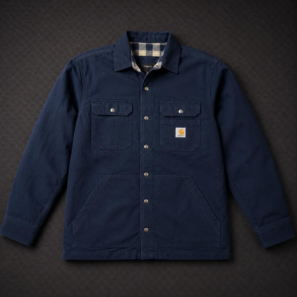 Carhartt Shacket Navy Maat S, Blauw, Carhartt, Ophalen of Verzenden, Zo goed als nieuw