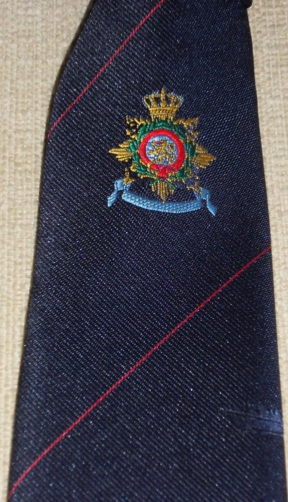 Korps Mariniers blauw met rode strepen stropdas, Ophalen of Verzenden, Marine, Nederland, Kleding of Schoenen