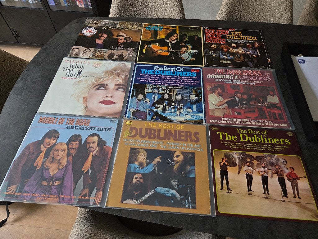 Een partij van 83 elpees, Cd's en Dvd's, Vinyl | Pop, Ophalen, Folk