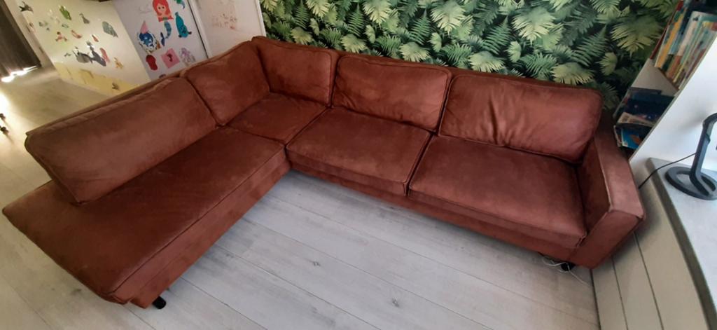 Hoekbank 290 x 215 cm t.e.a.b., Huis en Inrichting, Banken | Bankstellen, Gebruikt, Vierpersoons of meer, Ophalen