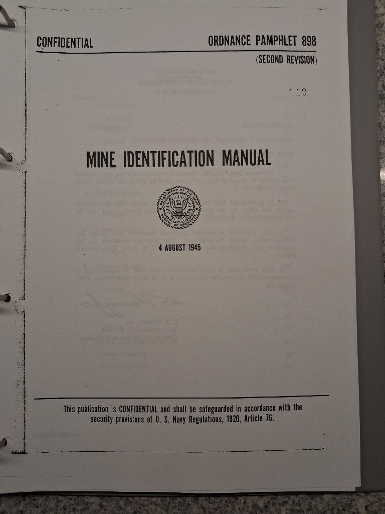 Mine Indentificaton Manual WO2, Ophalen of Verzenden, Marine, Amerika, Boek of Tijdschrift