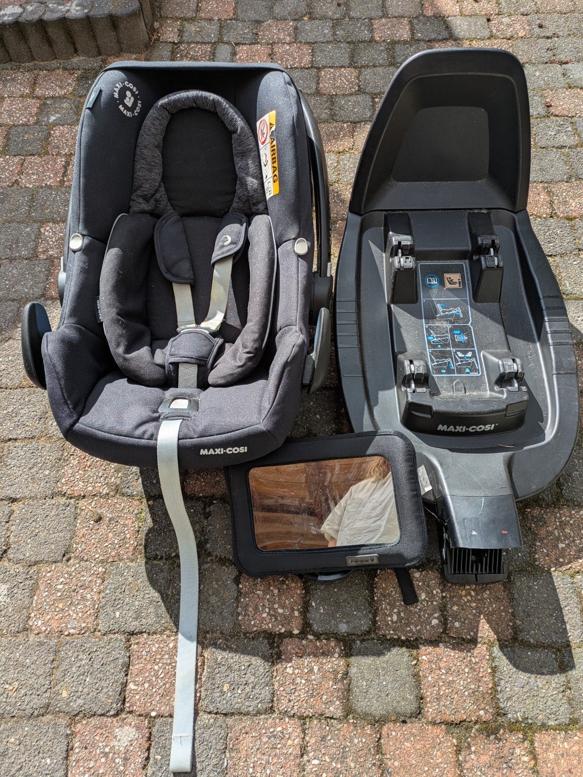 Maxi-Cosi autostoel met Isofix base - Zo goed als nieuw, Ophalen, Autogordel of Isofix, Zijbescherming, Zo goed als nieuw