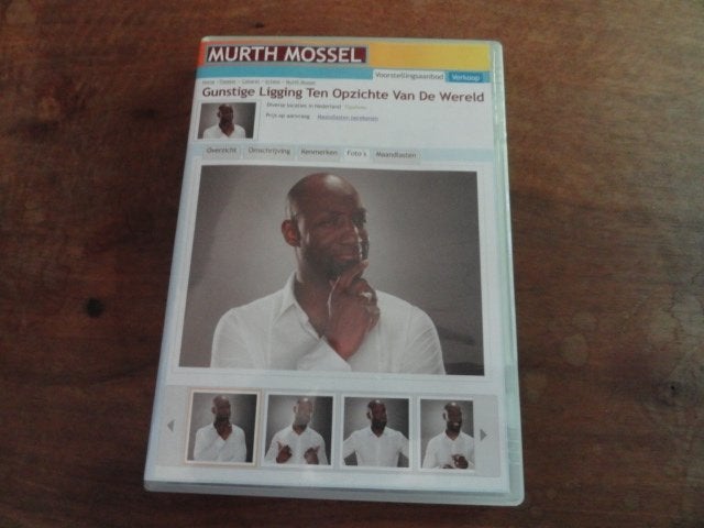 DVD Murth Mossel-Gunstige Ligging ten Opzichte van de Wereld, Alle leeftijden, Verzenden, Zo goed als nieuw, Stand-up of Theatershow