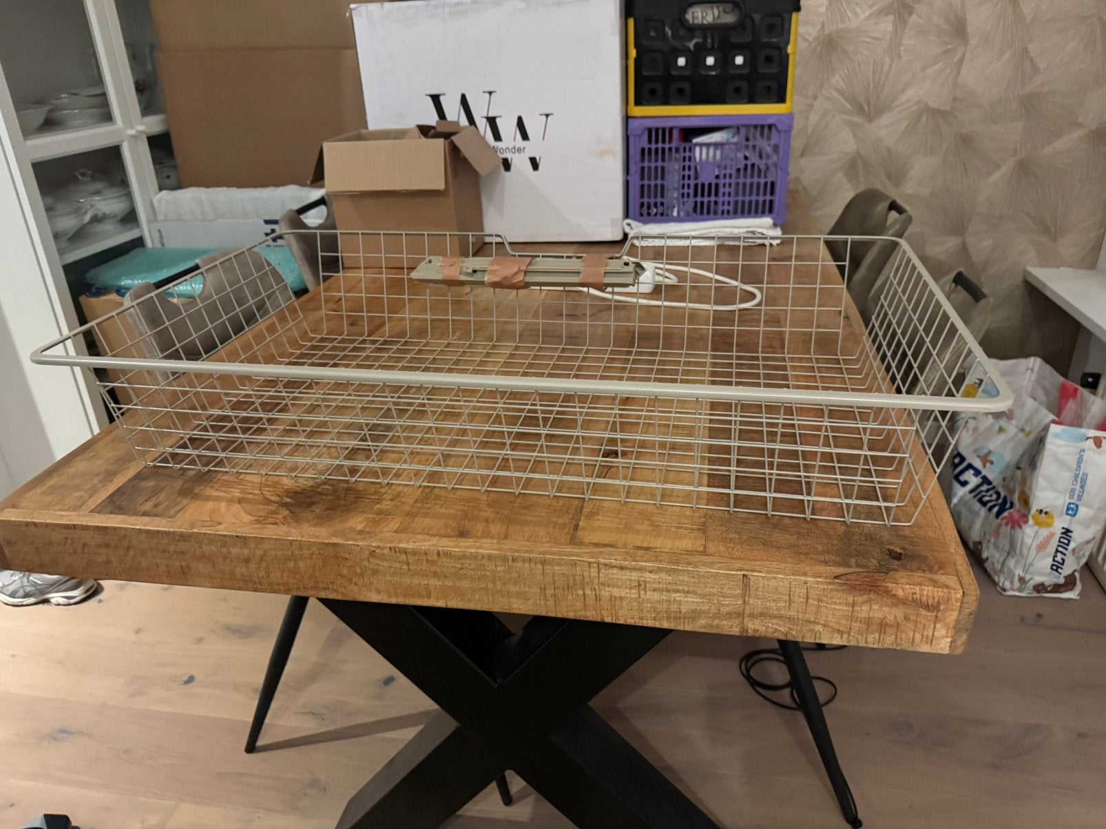 IKEA Pax lade mand draadstaal mocca beige, Ophalen, Gebruikt, Beige, Metaal
