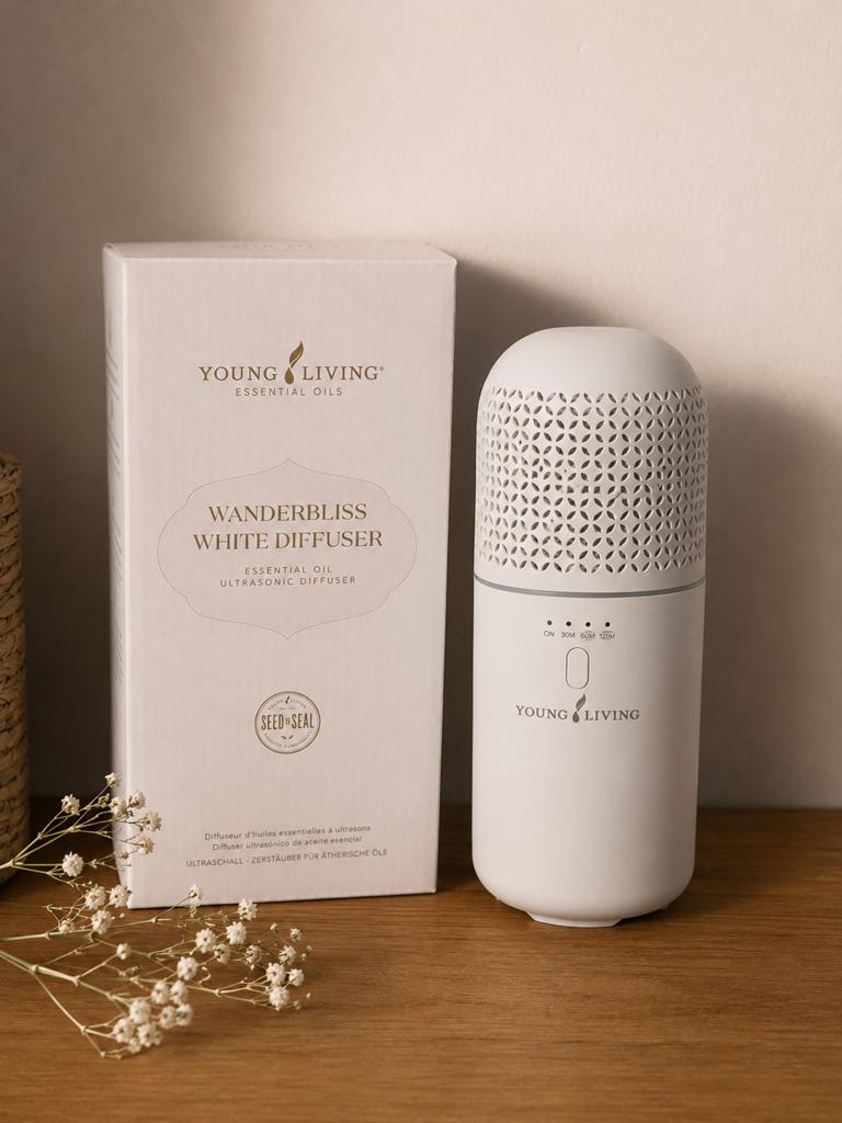 Young Living Wanderbliss Diffuser wit, Ophalen of Verzenden, Nieuw, Wit