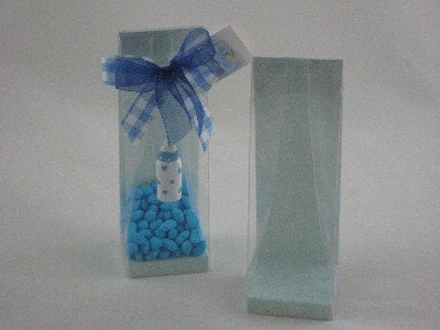 uitdeel bedankjes doosjes blauw doorzichtig 10 stuks, Ophalen of Verzenden, Nieuw