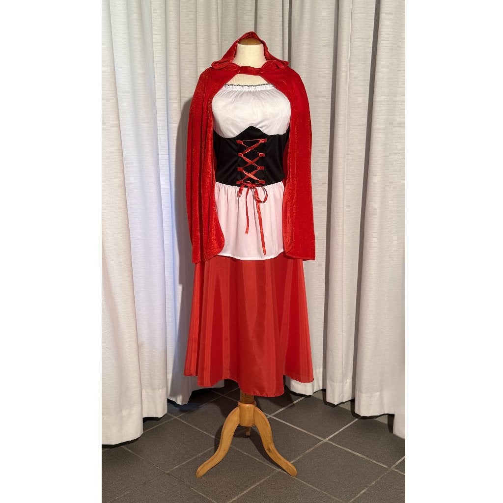 Nieuw ! Mooie Roodkapje Jurk Met Rode Cape Maat 40-42, Carnaval, Maat 42/44 (L), Nieuw, Ophalen of Verzenden