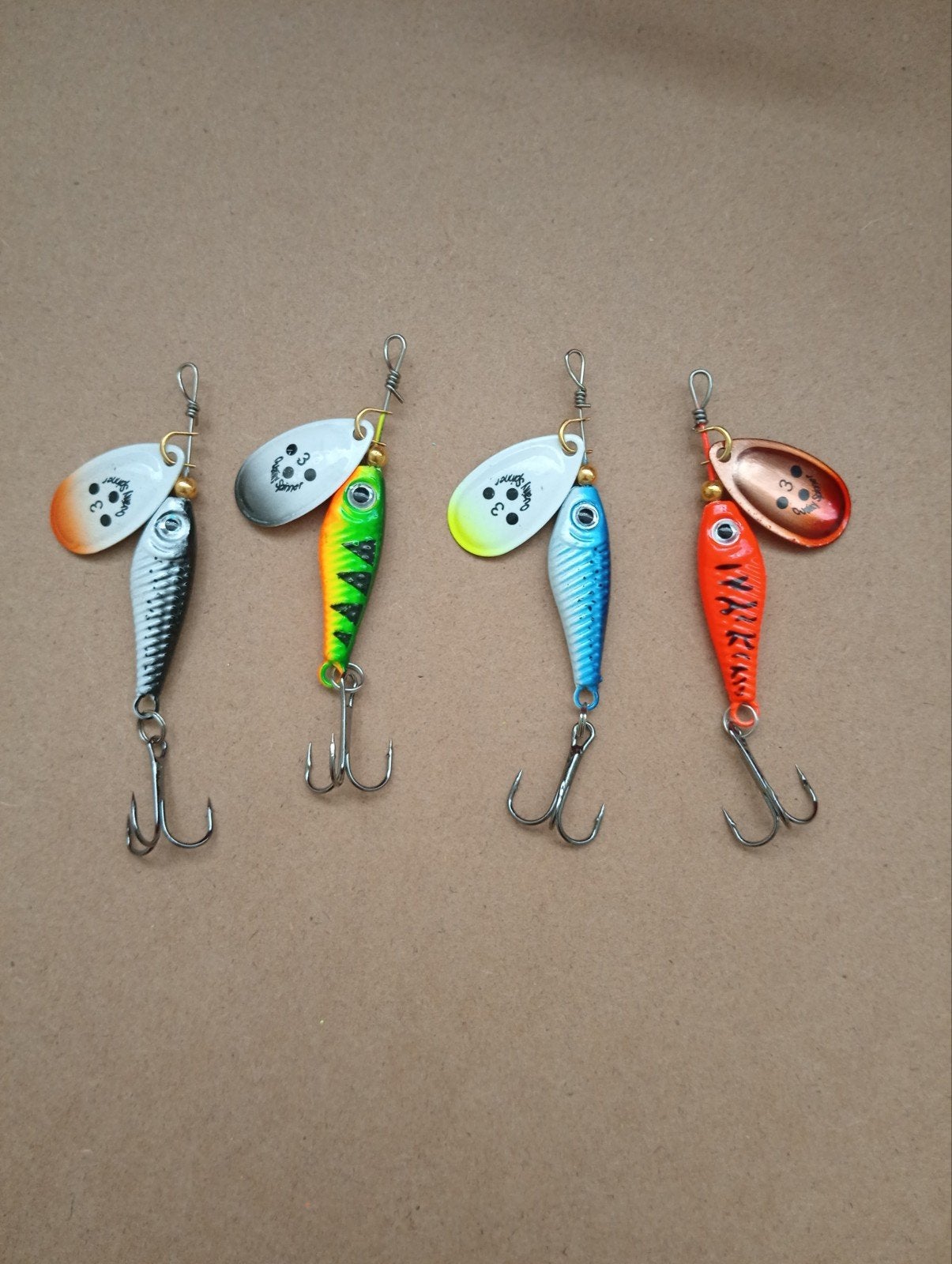4x Kunstaas Spinners 15g voor Baars, Snoek & Snoekbaars, Watersport en Boten, Verzenden, Nieuw, Overige typen