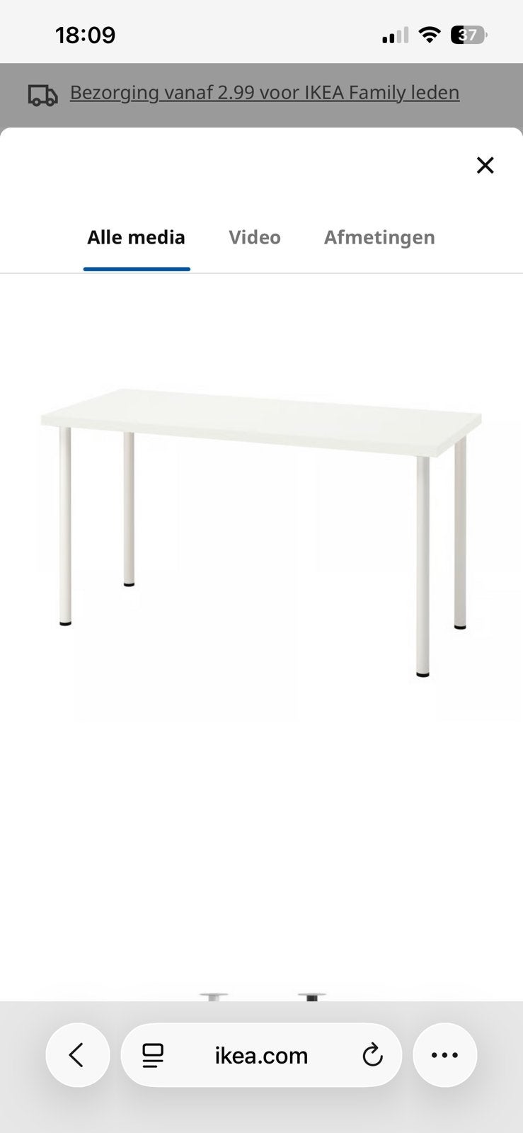 Ikea bureau LAGKAPTEN / ADILS, Huis en Inrichting, Bureaus, Ophalen, Zo goed als nieuw