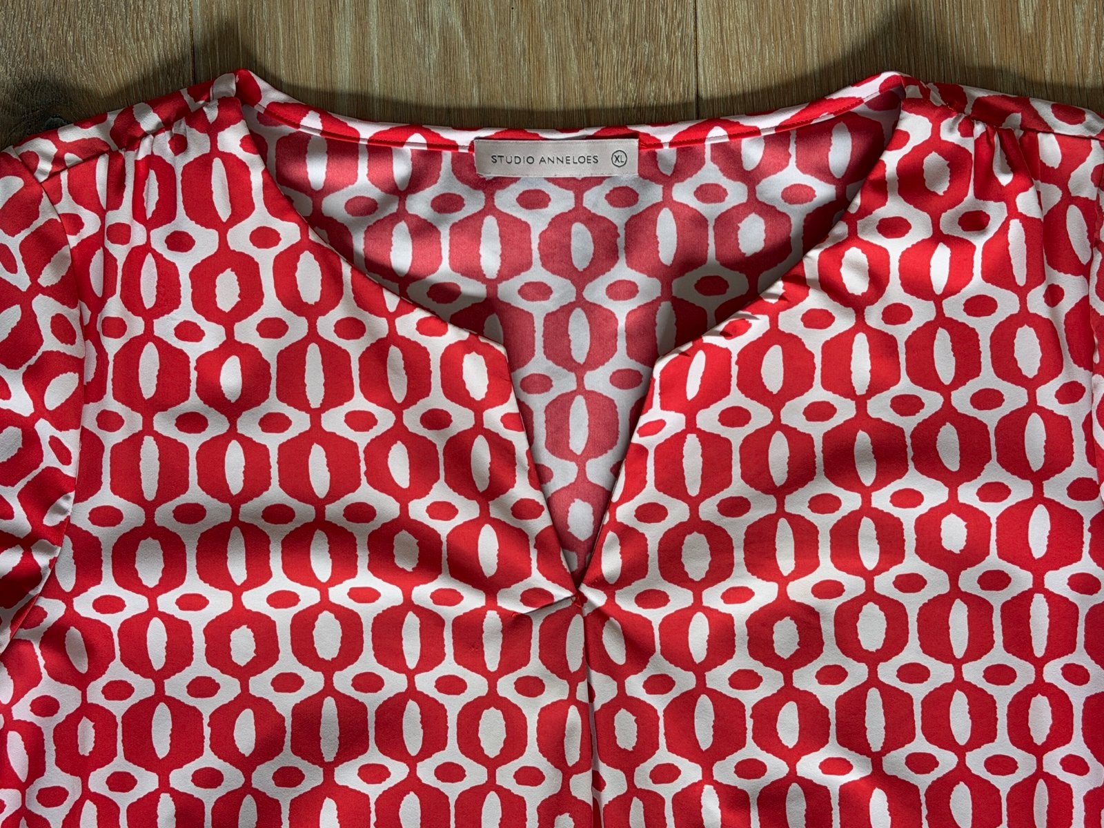 Studio Anneloes blouse rood/wit patroon, maat XL, Kleding | Dames, Maat 46/48 (XL) of groter, Ophalen of Verzenden, Zo goed als nieuw