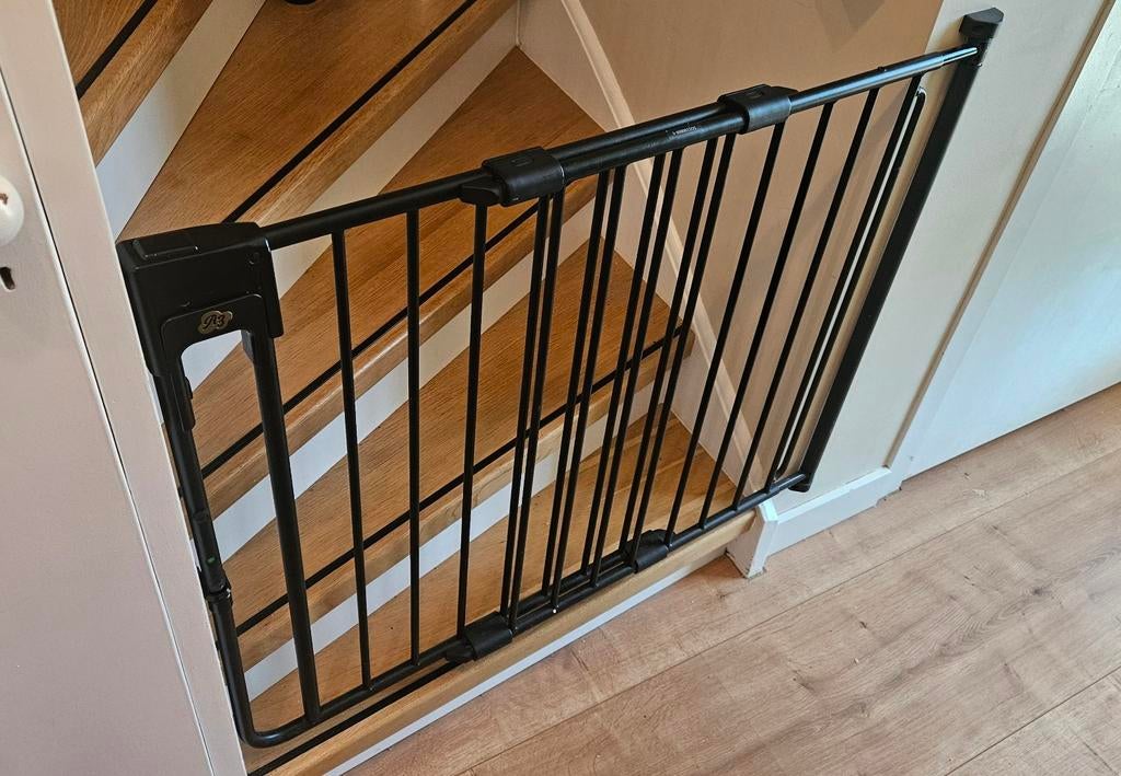 A3 / Fenss SafetyDoor traphekje zwart, extra hoog, Ophalen, Zo goed als nieuw, Metaal of IJzer, 115 cm of meer