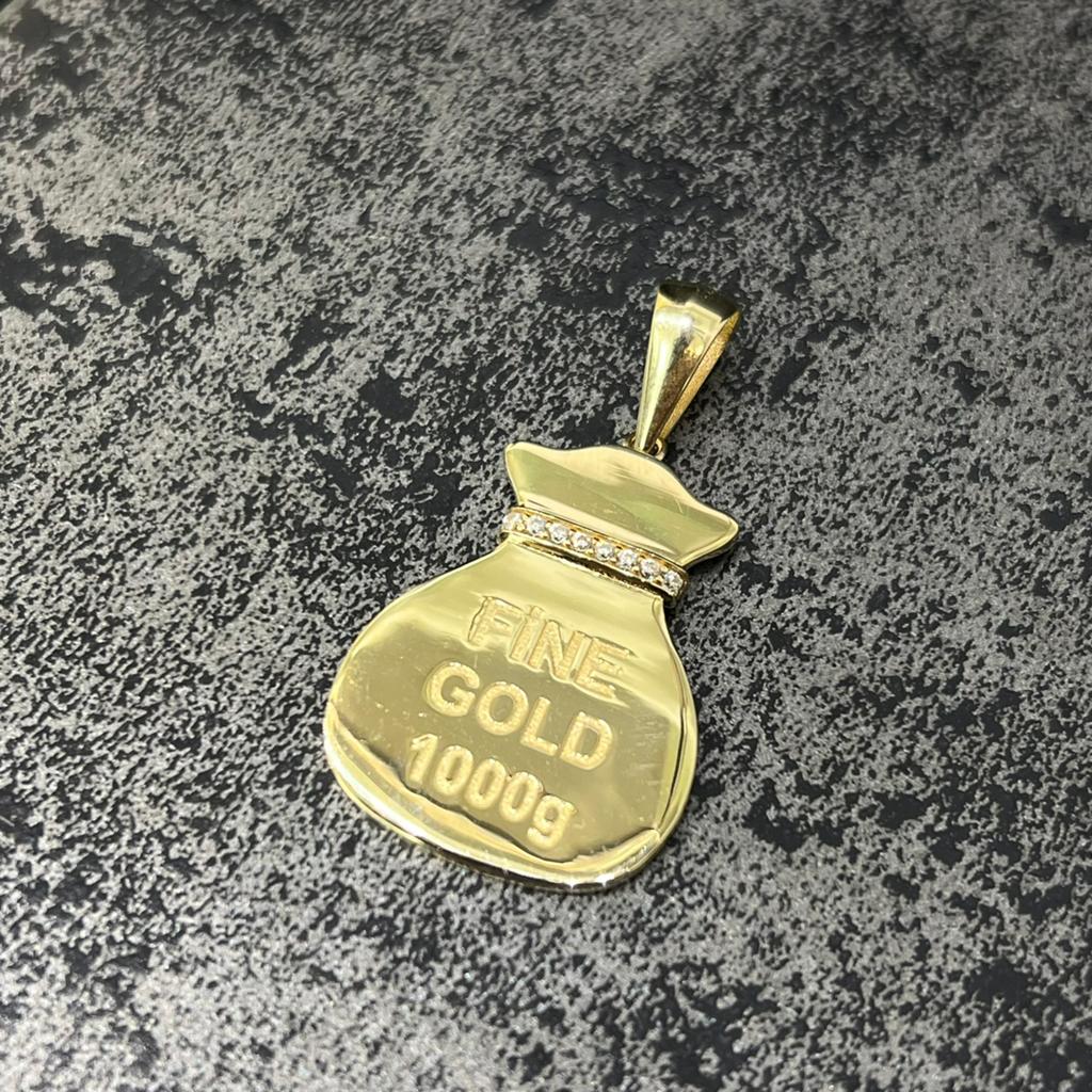 14k gouden hanger fine gold model, Ophalen of Verzenden, Nieuw, Goud, Kruis of Symbool