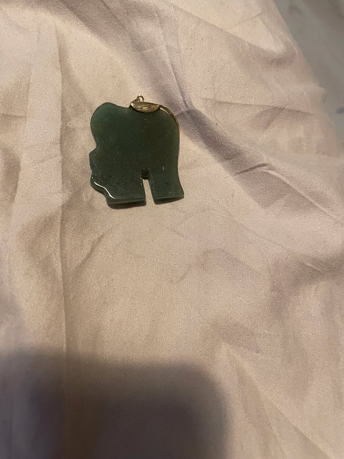 Jade met goude olifant, Overige materialen, Ophalen of Verzenden, Zo goed als nieuw, Goud