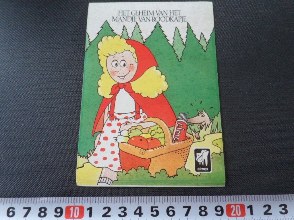 sticker  ELMEX Het geheim van het mandje van Roodkapje, Verzamelen, Ophalen, Zo goed als nieuw
