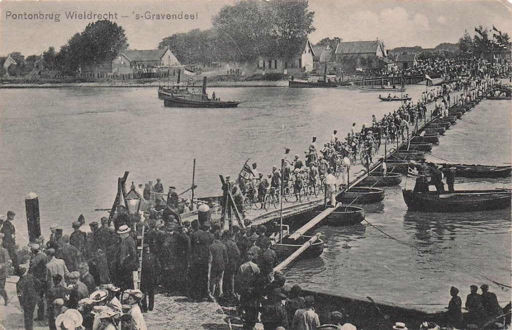 702-202-013 Pontonbrug Wieldrecht 'S-Gravendeel, Verzenden, Voor 1920, Zuid-Holland