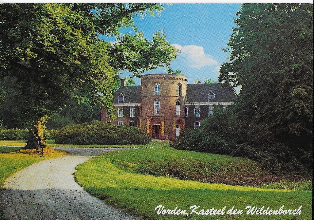 Vorden kasteel den wildenborch gelopen ansichtkaart ( 587 ), Ophalen of Verzenden, 1980 tot heden, Gelopen
