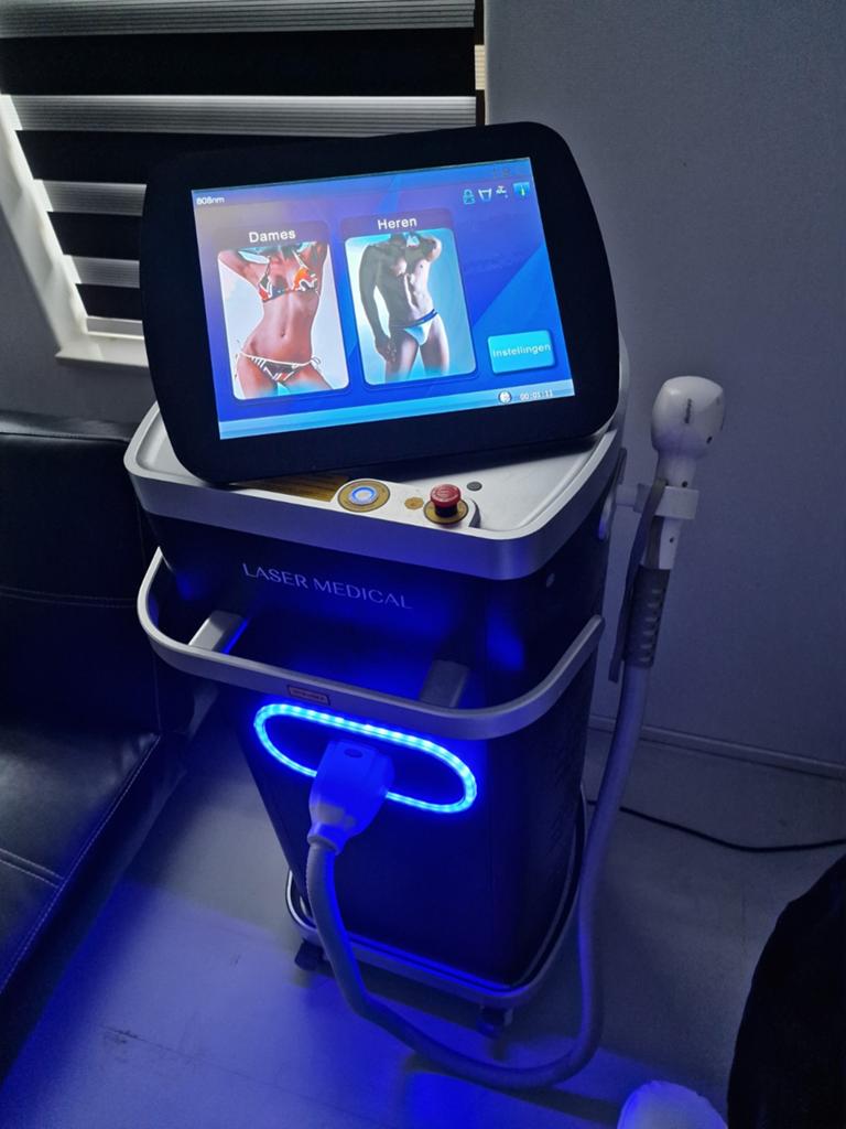 Diode Ice Laser 808nm Platina - Professionele Ontharing, Ophalen, Zo goed als nieuw, Scheren en Epileren
