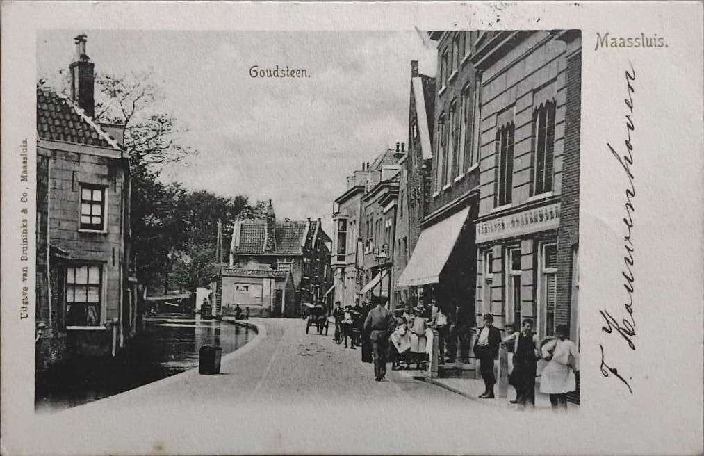 Maassluis (Zuid-Holland) – Goudsteen – Gelopen in 1901, Ophalen of Verzenden, Voor 1920, Gelopen, Zuid-Holland