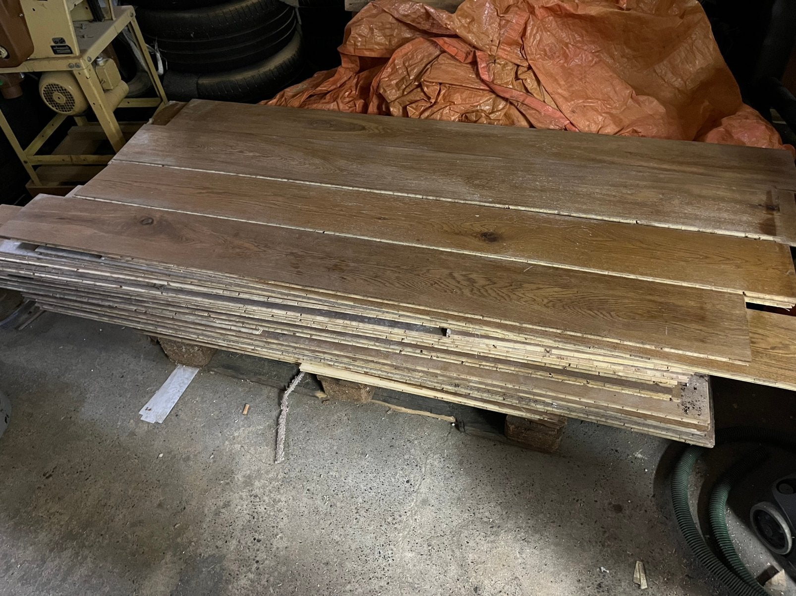 Lamelparket vloer 28 M2, Zo goed als nieuw, 10 m² of meer, 10 tot 30 cm, Hout
