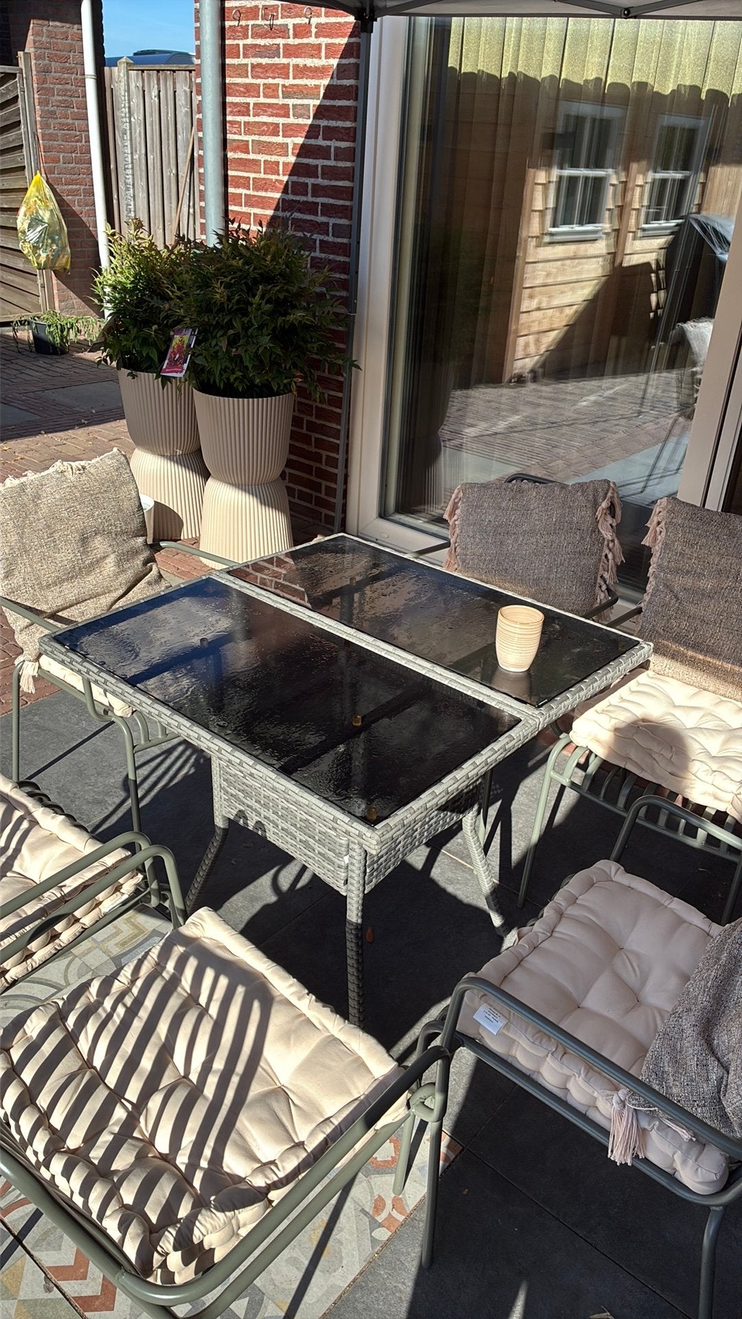 Tuintafel 80x80, Ophalen, Zo goed als nieuw, Rechthoekig, Aluminium