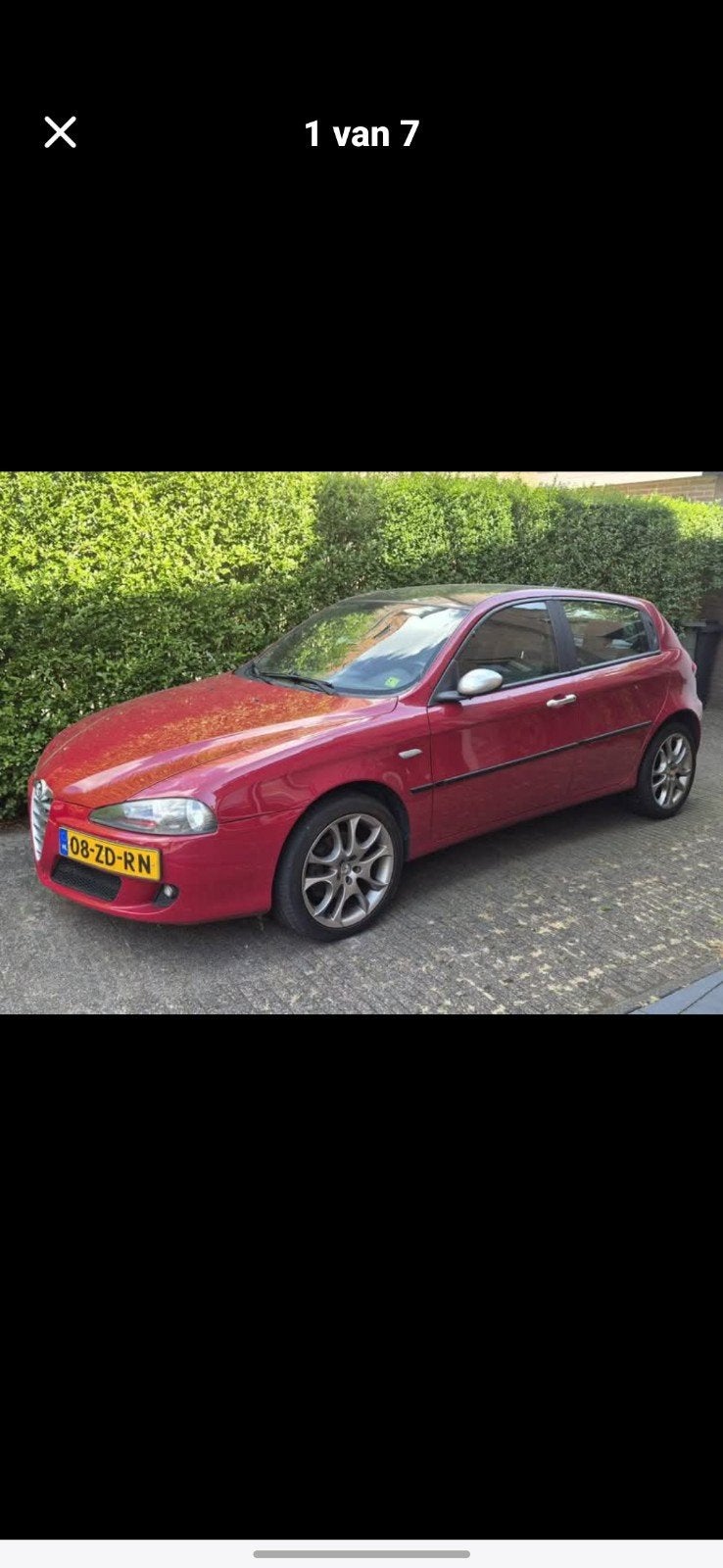Alfa Romeo 147 1.6 T.spark 16V 77KW 5DR 2008 Rood, Auto's, Voorwielaandrijving, 4 cilinders, 400 kg, Origineel Nederlands