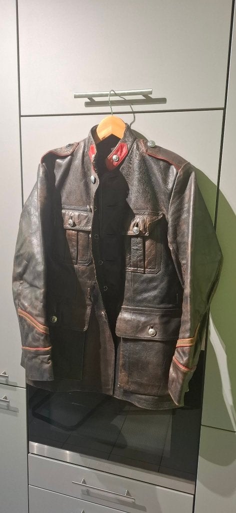 België Rijkswacht leren motorjas 1961, Verzamelen, Militaria | Algemeen, Verzenden, Marechaussee, Overige gebieden, Kleding of Schoenen