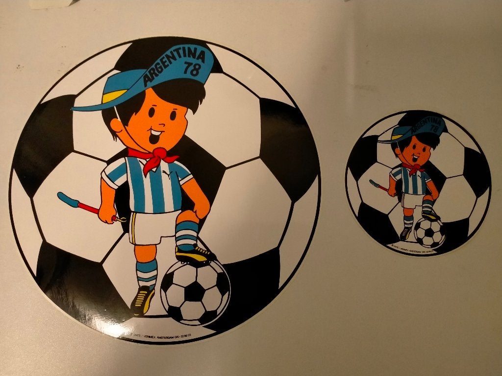 Gauchito WK 78 1978 voetbal mascotte stickers set zwart, Ophalen of Verzenden, Zo goed als nieuw, Overige typen