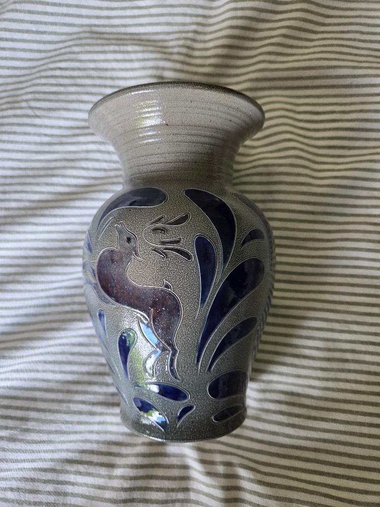 Vintage Duitse handgemaakte vaas, Ophalen