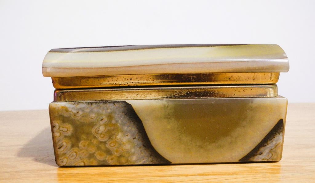 Exclusief Vintage Onyx Sierdoosje – ca. 50 jaar oud, Ophalen of Verzenden
