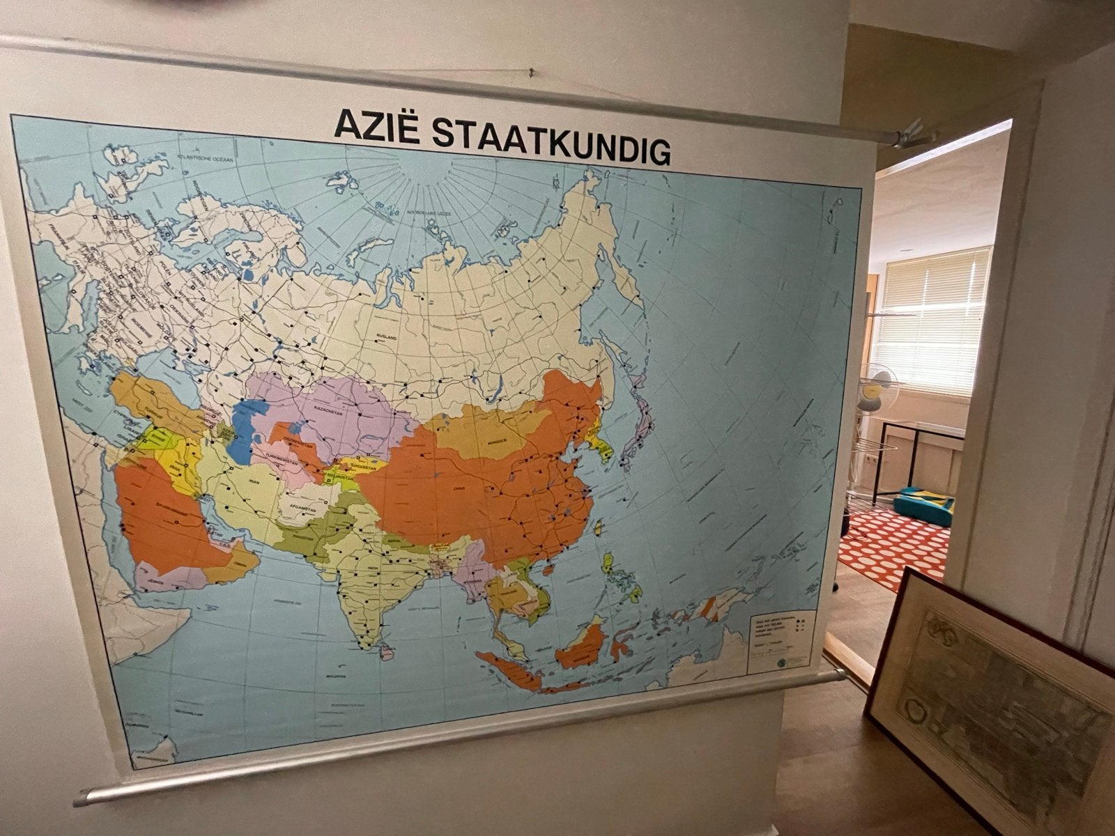 Grote staatkundige kaart van Azië - wandkaart, Ophalen, Aardrijkskunde