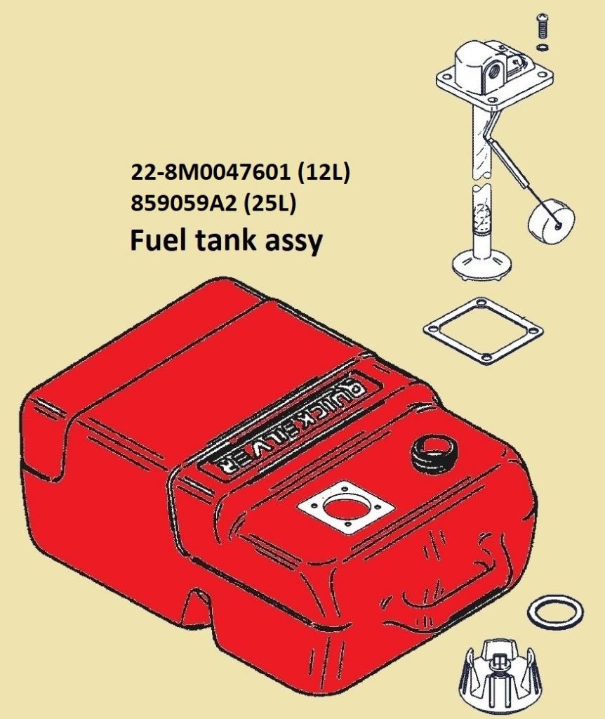 22-8M0047601 niveaumeter voor 12L Quicksilver tank. € 33,95, Ophalen of Verzenden, Nieuw, Motor en Techniek