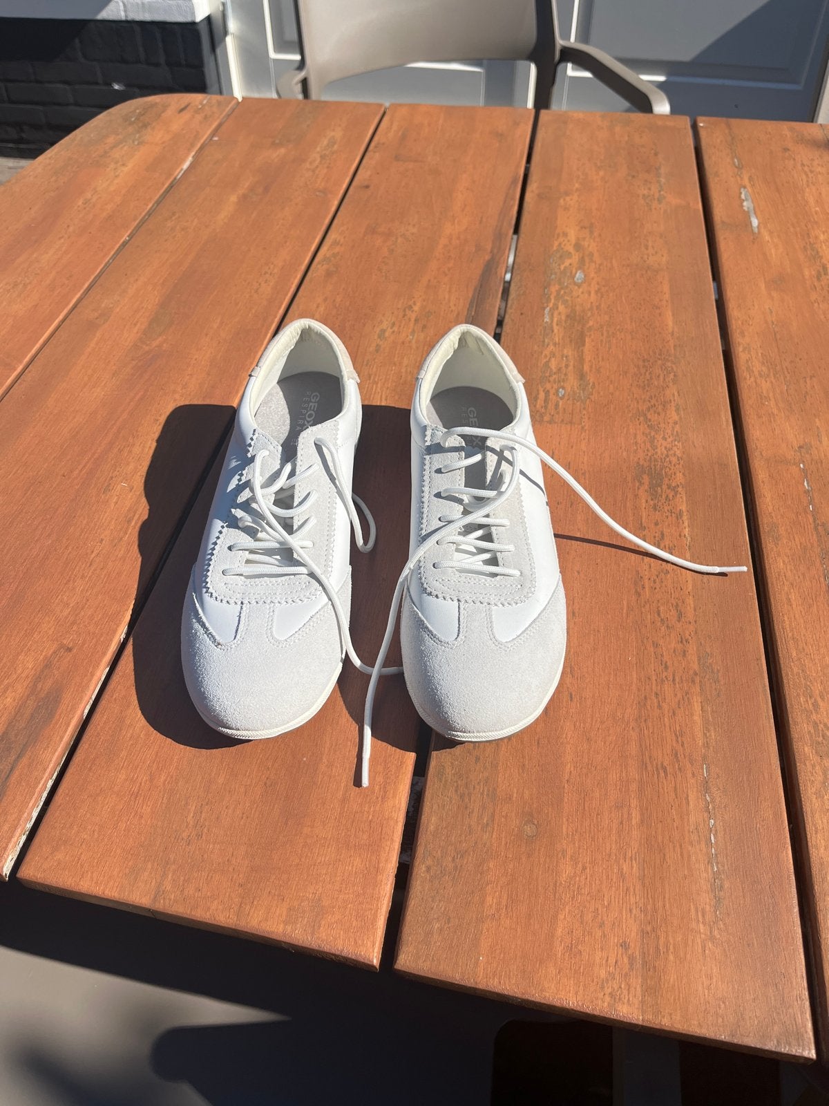 Geox Respira witte sneakers - Maat 40, Ophalen, Wit, Nieuw, Sneakers of Gympen