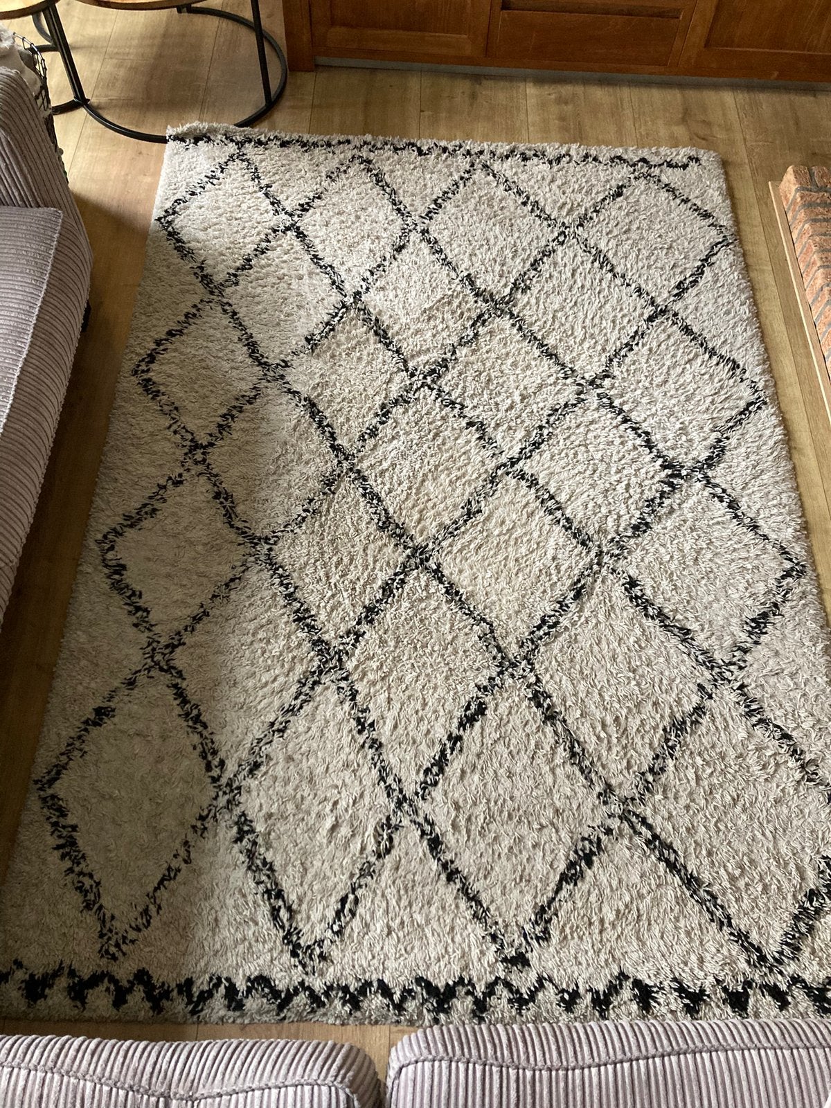 Vloerkleed van karwei 160 x 220 cm, Huis en Inrichting, Stoffering | Tapijten en Kleden, Ophalen, Gebruikt, 100 tot 150 cm, Crème