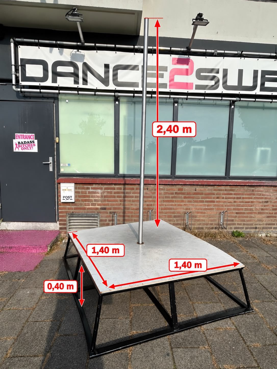 Complete Podium met Paal Ideaal voor Feesten & Evenementen, Ophalen, Zo goed als nieuw, Overige typen