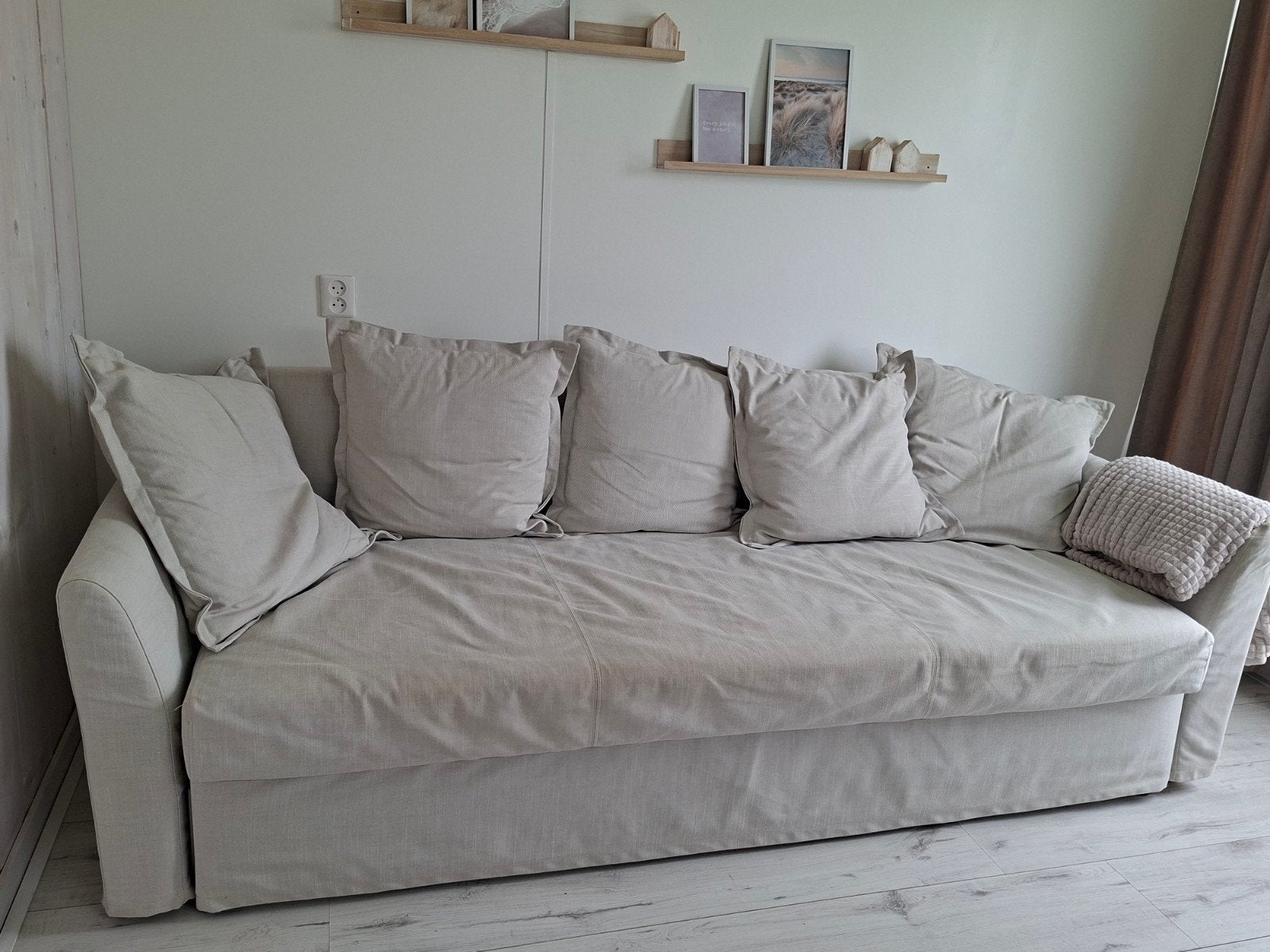 Ikea Holmsund slaapbank 3 persoons, Ophalen, Beige, Tweepersoons, 140 cm