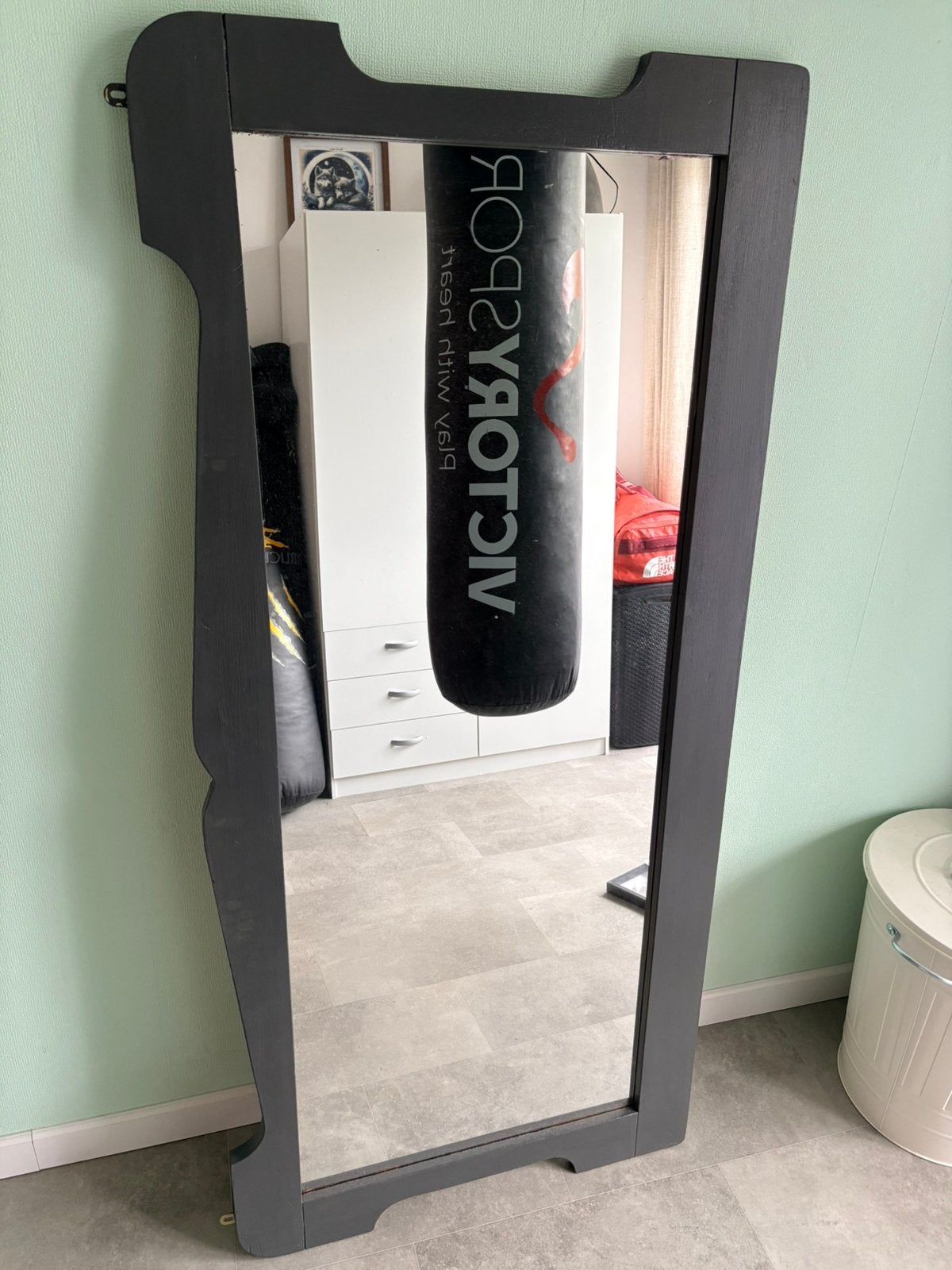 Wand spiegel, Ophalen, Zo goed als nieuw, Rechthoekig, Minder dan 100 cm
