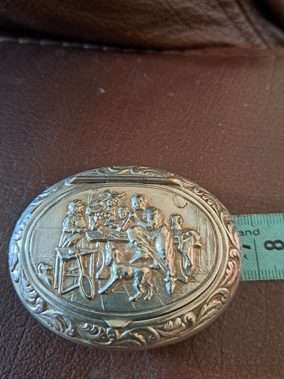 verzilverd doosje, Antiek en Kunst, Curiosa en Brocante, Verzenden