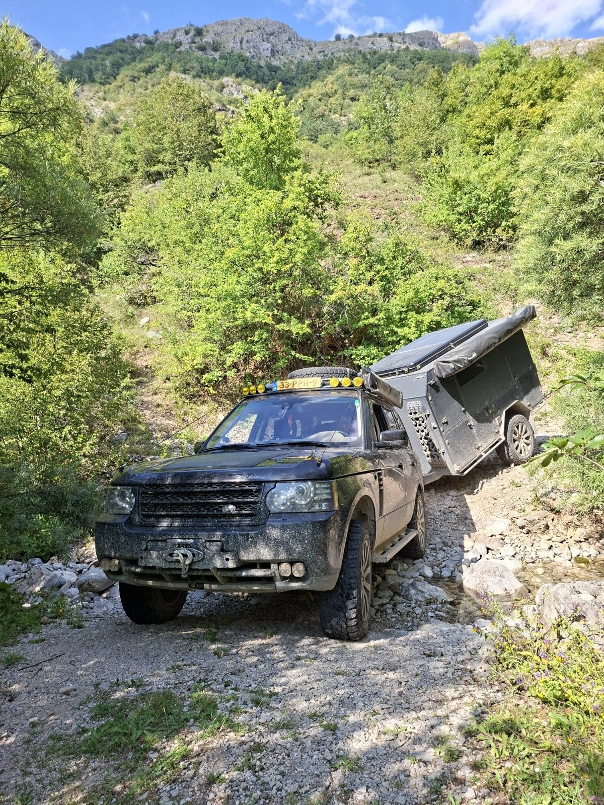 Offroad trailer expeditie aanhanger echte extreme off road, Caravans en Kamperen, Aanwezig, Ophalen, Overige merken, Tot en met 5