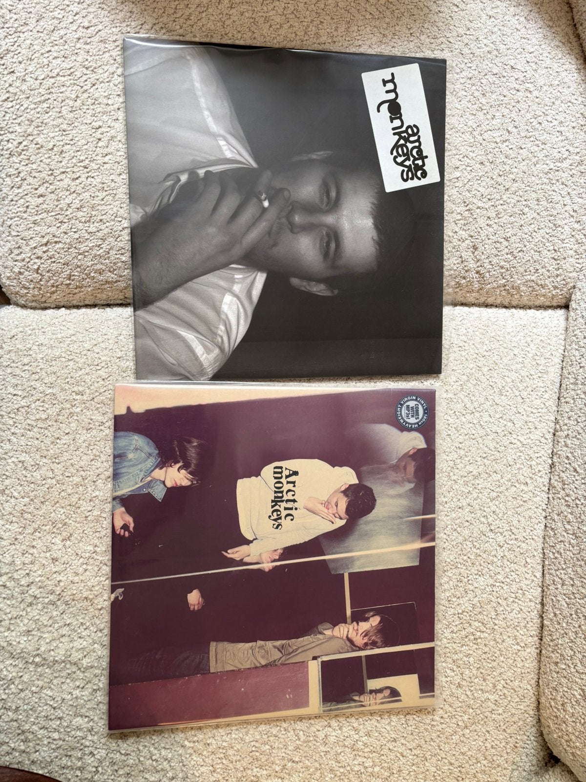 Lp’s 2006 2009 arctic monkeys - whatever people say + humbug, LP, Ophalen of Verzenden, Zo goed als nieuw, 12 inch